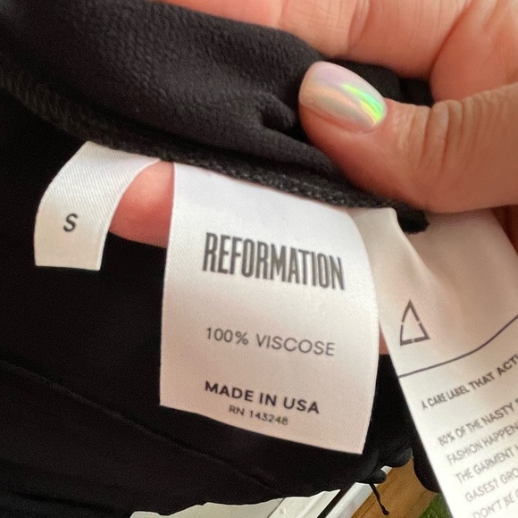 Reformation Black Ruched Sheath Dress - Picture 7 of 9